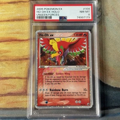Pokémon | Ex unseen Forces | Ho-Oh Ex | Holo | Rare | 104/115 | PSA 8 - Image 1 of 4