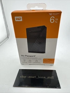 BRAND NEW!! WD - My Passport 6TB External USB 3.0 Portable Hard Drive - Black - Afbeelding 1 van 4