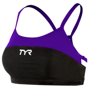 TYR Carbon Womens Thin Strap Tri Bra Top - Black Purple - Size Small - $60 - Picture 1 of 8