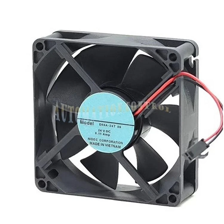 For Nidec D08A-24TU04 DC 24V 0.11A 80x80x25mm Inverter Printer Cooling Fan 2Pin - Image 1 of 1