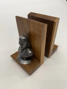 American Methodist Bicent. Bookends Pewter Busts John Wesley & Francis Asbury - Picture 1 of 9