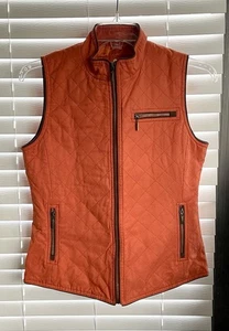 PENDLETON Quilted Vest - Womens Medium - Burnt Orange -Cotton/Polyester Blend - Picture 1 of 9