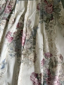 4 Vintage Sears Rehbock Falte Jacquard Thermo Blumen Flächenvorhänge 2PR - Bild 1 von 13