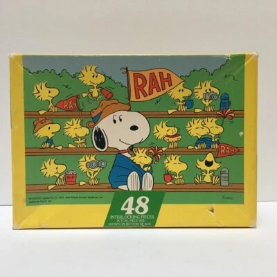 Springbok Puzzle Peanuts Snoopy Woodstock GO TEAM  48 Pc Complete PZL1305 - Image 1 of 4