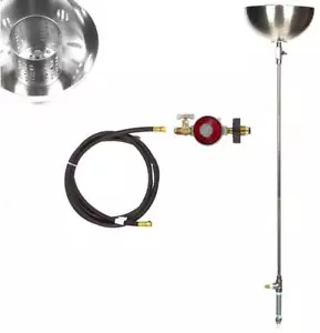TORCH72BCK: SINGLE DIY COMPLETE PROPANE 80" TALL STAINLESS TIKI TORCH BOWL KIT - Picture 1 of 8