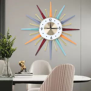 Colorful Modern Wall Clock Starburst Ball Clock Mid Century Festivel Home Decor - Picture 1 of 12