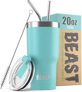 Beast 20 Oz Tumbler Stainless Steel Vacuum Insulated Coffee Ice Cup Double Wall - Picture 1 of 12