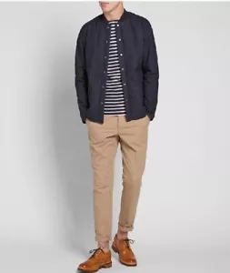 GIACCA BLU NAVY SCURA NUOVA CON ETICHETTE BARBOUR COTONE RUTHWELL TAGLIA M OVERSIZE - Foto 1 di 8