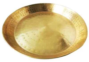 Brass Thaal Parat Gahari Deep Thali For Home Kitchen Wedding Parties Restaurant - Picture 1 of 12