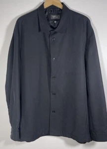 Bella Marco Biella 2XL Black Button Up Shirt Jacket RN96777 - Picture 1 of 4