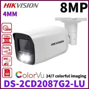 Hikvision DS-2CD2087G2-LU 8MP ColorVu AcuSense IP Camera Bullet PoE In MIC 4MM - Picture 1 of 20