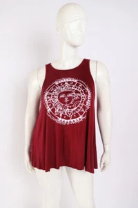 Women's Sleeveless Keyhole and Slit Back Top Workout Yoga Plus Size 1X 2X 3X - Picture 1 of 3