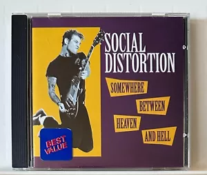 SOCIAL DISTORTION : Somewhere Between Heaven and Hell : 1992 Epic CD - VG/VG - Imagen 1 de 3
