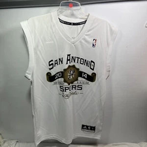 Manu Ginobili #20 San Antonio Spurs 2014 NBA Finals White Jersey, Adidas Size Sm - Picture 1 of 5