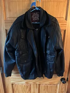 CV Italy Moda Black Soft Leather Mens XL Jacket - Picture 1 of 16