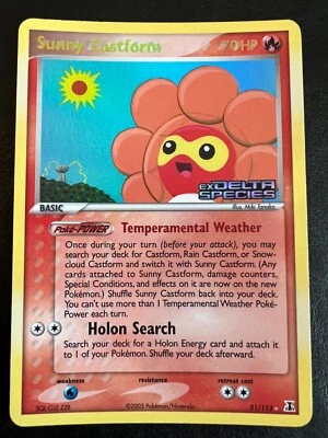Pokemon Sunny Castform Reverse Holo Stamped - EX Delta Species - 31/113 - Image 1 of 2