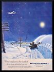 Vintage Print Ad 1942 American Airlines War Bonds Christmas Winter Airplane Snow