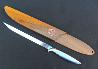 VINTAGE GERBER LEGENDARY BLADES BALMUNG 9" BLADE CARVING KNIFE W/ WOOD BLOCK - Image 1 of 4