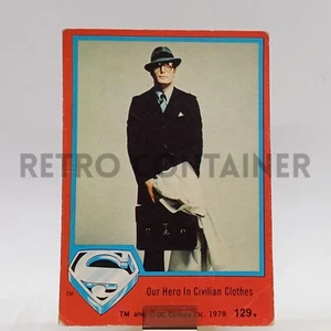 Red Card Topps 1978 - Superman The Movie - # 129 Our Hero in Civilian Clothes - Picture 1 of 1