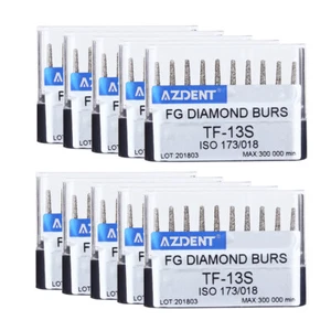 10Kits Dental Diamond FG Burs TF-13S Super Coarse 1.6mm for High Speed handpiece - Picture 1 of 5