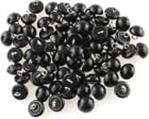 50Pcs 10Mm Black Buttons, round Pearl Buttons, Earl Decorative Buttons, for Sewi - Picture 1 of 7