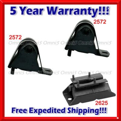 N103 Fits 1987-1990 Jeep Wagoneer 4.0L Front L & R Motor & Transmission Mount 3X - Image 1 of 3