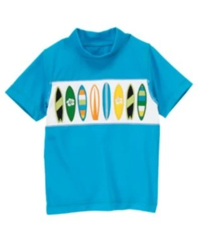 GYMBOREE SWIM SHOP TABLAS DE SURF EN EL PECHO S/S RASHGUARD 3 NUEVO CON ETIQUETAS Foto 1 de 1