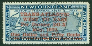 SG 221 Newfoundland 1932. $1.50 on $1 deep blue. Superb used CAT £250 - Picture 1 of 1