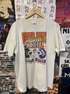 🔥Vintage 1999 Denver Broncos Atlanta Falcons Super Bowl XXXIII T-Shirt Size XL - Picture 1 of 8