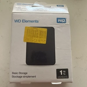 WD Elements ,1TB Portable HDD External Hard Drive - Black - Bild 1 von 11