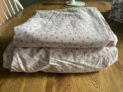 Lençóis planos e ajustados Simply Shabby Chic mon ami rosa botões de rosa tamanho completo - Imagem 1 de 2