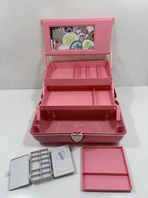 Vintage Caboodles California XL 3 Tier Makeup Art Storage Train Case Travel Case - Image 1 of 4