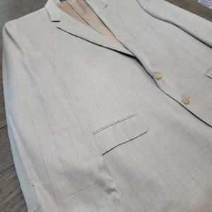 Blazer cappotto sportivo Ralph By Ralph Lauren classico marrone check lana seta lino 50R - Foto 1 di 16