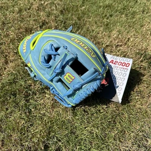 Guante de béisbol Wilson A2000 1786 11,5": azul cielo y amarillo óptico *NUEVO* - Imagen 1 de 5