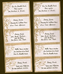 REF AF 42 -86- ENSEMBLE DE 10 ETIQUETTES ANCIENNES  POUR LA NOUVELLE ANNEE - Picture 1 of 1