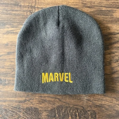 Gorra de invierno gris oscuro/amarillo Marvel para niños talla única Foto 1 de 4