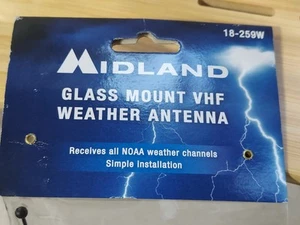 Midland Glass Mount VHF Weather Antenna 18-259W Sealed ALL NOAA Weather Channels - Zdjęcie 1 z 6