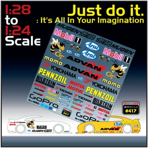 1x Logo Racing Water Slide Decal White Toner 1/24 - 1/28 RC Model Dicast # 417 - Picture 1 of 5