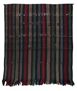 5.6x6.2 Ft Hand-Woven Striped Kilim, Vintage Flat-Weave Anatolian Rug - Picture 1 of 5