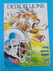 DETROIT LIONS NFL FOOTBALL MEDIA GUIDE - 1988 - EX+ SHAPE - Picture 1 of 2