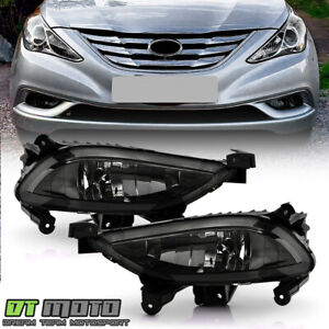 Left+Right For 2011-2013 Sonata Driving Bumper Smoked Fog Lights w/ Switch+Bulbs