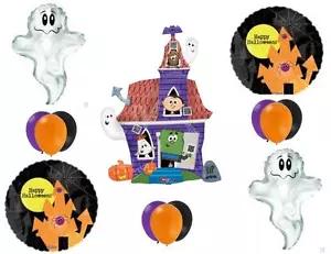 HALLOWEEN HAUNTED HOUSE Party Balloons Decoration Supplies Trick Or Treat Ghosts - Picture 1 of 1