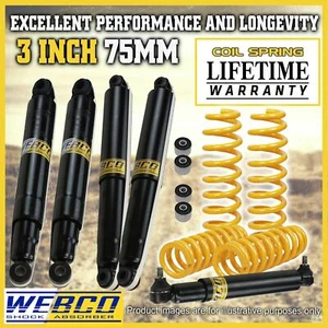 3 Inch 75mm Lift Kit Damper Castor Bush King Springs for Nissan Patrol GQ GU - Picture 1 of 3