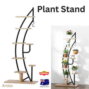 Artiss Plant Stand 6 Tier Ladder Corner Shelf Pots Plants Style Greenery - Picture 1 of 6