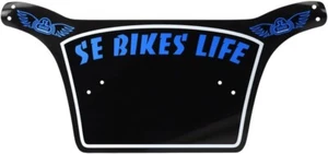 Placa de número de carreras de bicicletas SE blanco y negro y azul - Imagen 1 de 2