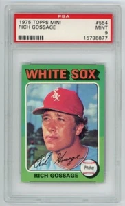 1975 Topps Mini #554 Rich Gossage Chicago White Sox HOF PSA 9 Mint Low Pop - Picture 1 of 2