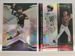 2021 Panini Chronicles Black Red /199 T. Marcano & Titanium Blue /99 G. Crochet - Picture 1 of 7