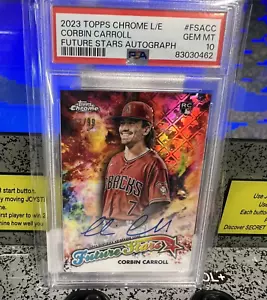 2023 Topps Chrome Logofractor Corbin Carroll #FSACC Rookie Auto 52/99 PSA 10 - Bild 1 von 7
