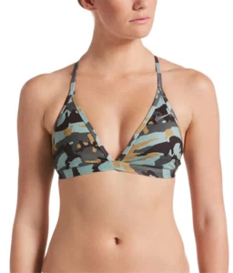 NIKE sz L Camo Print Bikini Top in Galactic Jade BRAND NEW - Picture 1 of 4