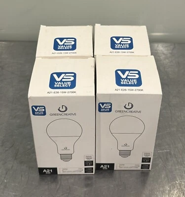 Green Creative 98144 Titanium LED Series A21 Bulb 15W 4PACK A21-E26-15W-2700K - Image 1 of 4
